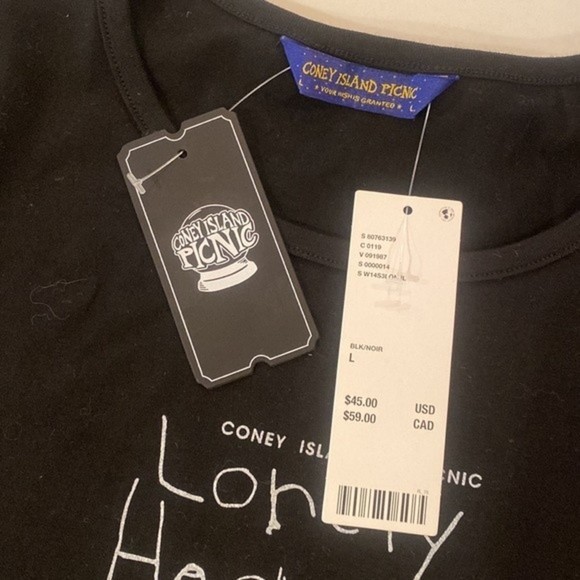 Coney Island Picnic - Black Lonely Hearts Club - Short Sleeve T-shirt | Large - Picture 3 of 3